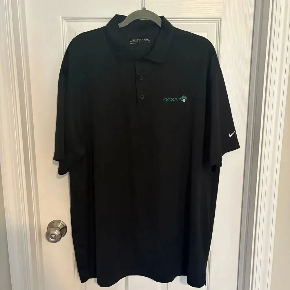 GCSAA Nike Golf Dri-Fit Short Sleeve Polo Shirt Black XXL